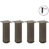 vidaXL Salontafelpoten 4 st 30-32 cm staal naturel