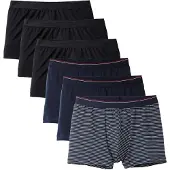 Calida Boxershorts 'Natural Benefit' donkerblauw / purper / zwart / wit