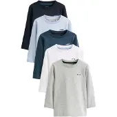 Next Shirt navy / lichtblauw / donkerblauw / grijs / wit