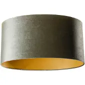 QAZQA Fluwelen lampenkap groen met gouden binnenkant ovaal 50/33/25