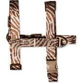DOGGUO Hondenharnas ZEBRA HARNESS BROWN / BEIGE S