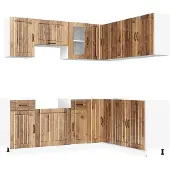 vidaXL 11-delige Keukenkastenset Lucca bewerkt hout oud houtkleurig