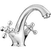Kuchinox Stilo - Wastafelkraan - Retro - Chromen Afwerking - Klik-Klak Afvoer