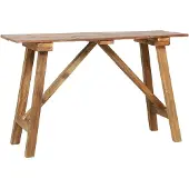 vidaXL Wandtafel 130x40x80 cm gemengd gerecycled hout