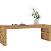 vidaXL Salontafel 110x35x38 cm massief teakhout