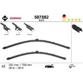 Valeo SWF CONNECT ruitenwisserbladen, voor, frameless, voor FORD Transit Custom V362 bestelwagen (FY, FZ)