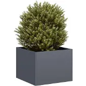 vidaXL Plantenbak 40x40x30 cm staal antracietkleurig