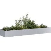 vidaXL Plantenbak 360x80x40 cm gegalvaniseerd staal