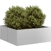 vidaXL Plantenbak 80x80x30 cm gegalvaniseerd staal