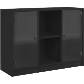 vidaXL Dressoir 102x37x75,5 cm bewerkt hout zwart