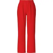 Pieces Summer wide pants dames - Loungewear broek - Katoenen lange pyjamabroek dames - Rood / S