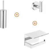 Guido Gusto Toilet accessoires set Chroom exclusief