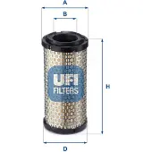 Ufi 27.A05.00 Luchtfilter