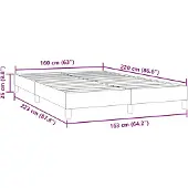 vidaXL Bedframe zonder matras 160x220 cm fluweel zwart
