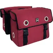 Willex Dubbele Fietstas - Canvas - Reflectie - 30 liter - Universele Bevestiging -Rood