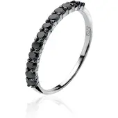 Zinzi zilveren ring zwart ZIR827Z