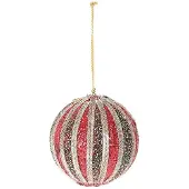 HBX natural living Kerstbal Noblee Ø10cm Groen/rood groen kunststof HBX natural