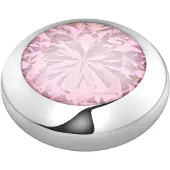Melano Vivid Basic CZ Steentje Milk Pink Zilver | 7 mm