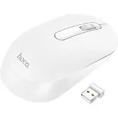 Hoco Draadloze Muis - Stille Draadloze Computer Muis - Compact en Rechts- en Linkshandig Gebruik - Wit