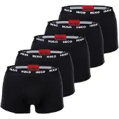 HUGO Boxershorts zwart / wit