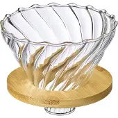 Westmark Glazen Koffiefilter Brasilia – hoogwaardig filter voor handgefilterde koffie met de opgietmethode – glas, bamboe, BPA-vrij