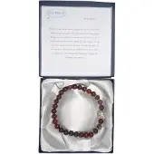 Een Wens Halfedelstenen Armband in Geschenkdoos Rode Jaspis