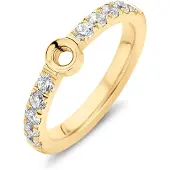 Melano Twisted Ring Crystal Goud | Maat 52