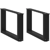 vidaXL Salontafelpoten 2 st U-vormig 50x(30-31) cm staal zwart