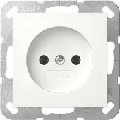 Gira Systeem 55 Wandcontactdoos ZONDER randaarde inbouw 1V Zuiver wit MAT 448027