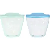 Oxo Tot Silcone bewaarzakken - 2 pack - Gripzakjes - Bewaarbakjes Opal & Dusk