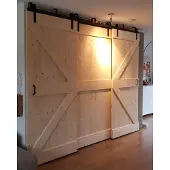 Barnwoodweb Schuifdeursysteem Dubbel Wand of Plafond Zwart