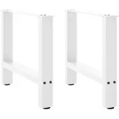 vidaXL Salontafelpoten 2 st 60x(42-43) cm staal wit