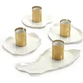 Serax - Kandelaar Marie koper Wit - Set van 4