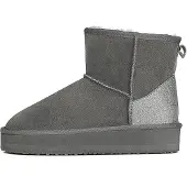 Gooce Boots 'Acacia' donkergrijs / zilver