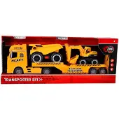 Rapid wheels Autotransporter + 2 Bouwvoertuigen + Licht En Geluid