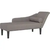 vidaXL Chaise longue met kussens stof taupe