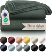 Blumtal - Fleece Deken - Super Zacht Fleece Plaid 150x200 cm - Groen
