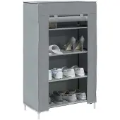 vidaXL Schoenenkast 60,5x30x97 cm vliesvlies grijs