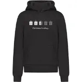 Merchcode Sweatshirt 'Christmas Gifts Loading' donkergrijs / zwart / wit