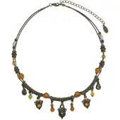Behave - Vintage ketting bruin - Retro herfstlook - Nikkelvrij