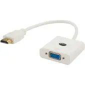 Savio CL-27B videokabeladapter, 0-1 meter, HDMI Type A (standaard) naar VGA (D-Sub), wit