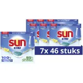 SUN 7x Vaatwastabletten All-in-1 Citroen 46 Stuks