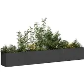 Super Merchant Plantenbak 280x40x40 cm koudgewalst staal zwart