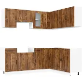 vidaXL 11-delige Keukenkastenset Kalmar bewerkt hout gerookt eiken