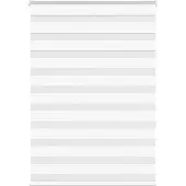 vidaXL Dubbele rolgordijn, wit, 110x150 cm, stofbreedte 105,9 cm, polyester