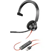 HP Poly Blackwire C5220 On Ear headset Computer Kabel Stereo Zwart Noise Cancelling Headset, Volumeregeling, Microfoon