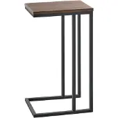 Profijt Meubel Bijzettafel Budrio donkerbruin 31x41 cm rechthoekig