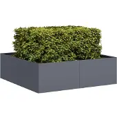 vidaXL Plantenbak 100x100x30 cm staal antracietkleurig