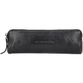 Hide & Stitches Leren Make Up / Pen Etui Porto Zwart