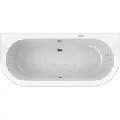 RB Xenz Charley half vrijstaand bubbelbad 180x80 cm met RB2v whirlpool wit
